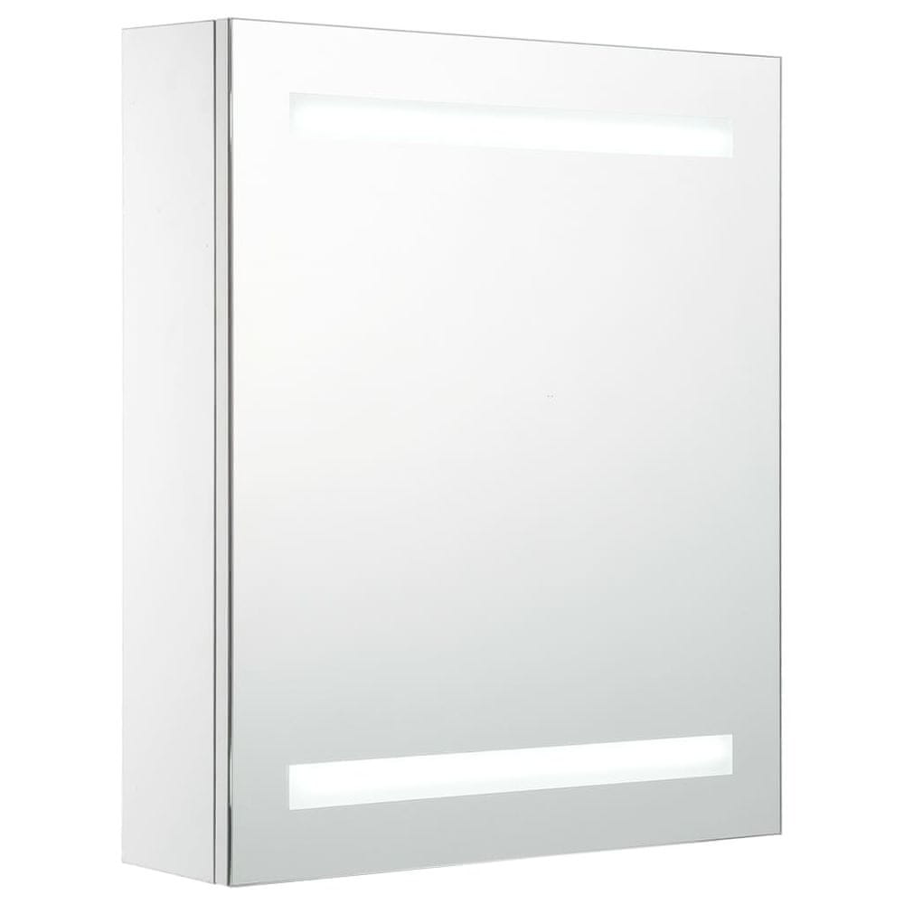 Vidaxl Kúpeľňová skrinka s LED a zrkadlom 50x13,5x60 cm